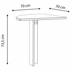 Red Living Schreibtisch-Ansatz Clifford - Altholz Dekor / Dunkelgrau -Büromöbel Verkaufsgeschäft 1000280714 210813 08160000412 SKETCH DETAILS P000000001000280714 sketch
