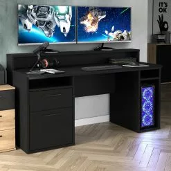 Fredriks Schreibtisch Trent III - Matt Schwarz - Mit Beleuchtung 14 Fredriks Schreibtisch Trent III - Matt Schwarz - Mit Beleuchtung -Büromöbel Verkaufsgeschäft 1000280716 210813 08160100424 MOOD DETAILS P000000001000280716 mood