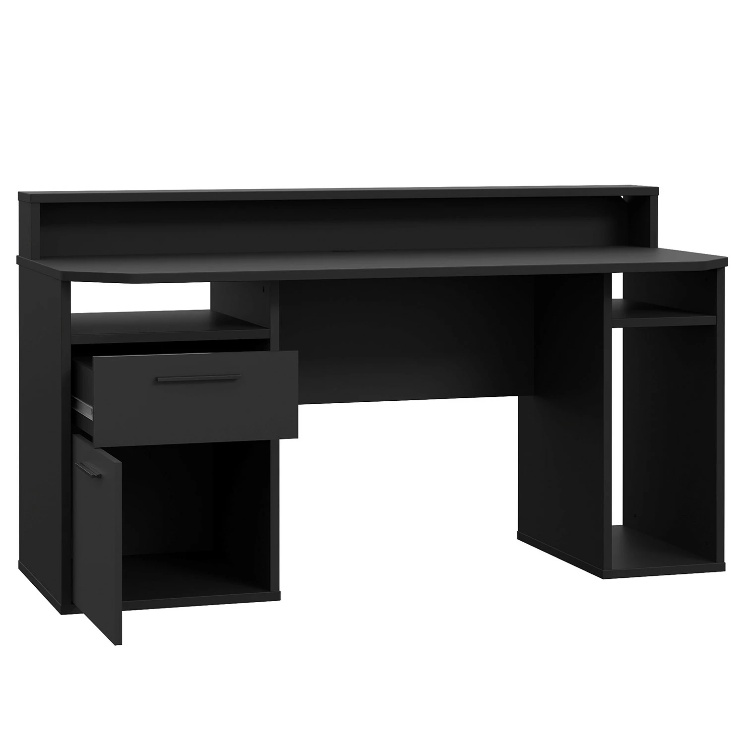 Fredriks Schreibtisch Trent III - Matt Schwarz - Mit Beleuchtung 7 Fredriks Schreibtisch Trent III - Matt Schwarz - Mit Beleuchtung – Bild 5