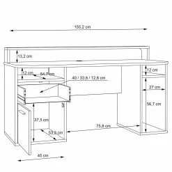 Fredriks Schreibtisch Trent III - Matt Schwarz - Mit Beleuchtung 21 Fredriks Schreibtisch Trent III - Matt Schwarz - Mit Beleuchtung -Büromöbel Verkaufsgeschäft 1000280716 210813 08160100432 SKETCH DETAILS P000000001000280716 sketch
