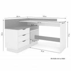 Fredriks Eckschreibtisch Vernie - Altholz Dekor 17 Fredriks Eckschreibtisch Vernie - Altholz Dekor -Büromöbel Verkaufsgeschäft 1000280771 210903 15094300008 SKETCH DETAILS P000000001000280771 sketch
