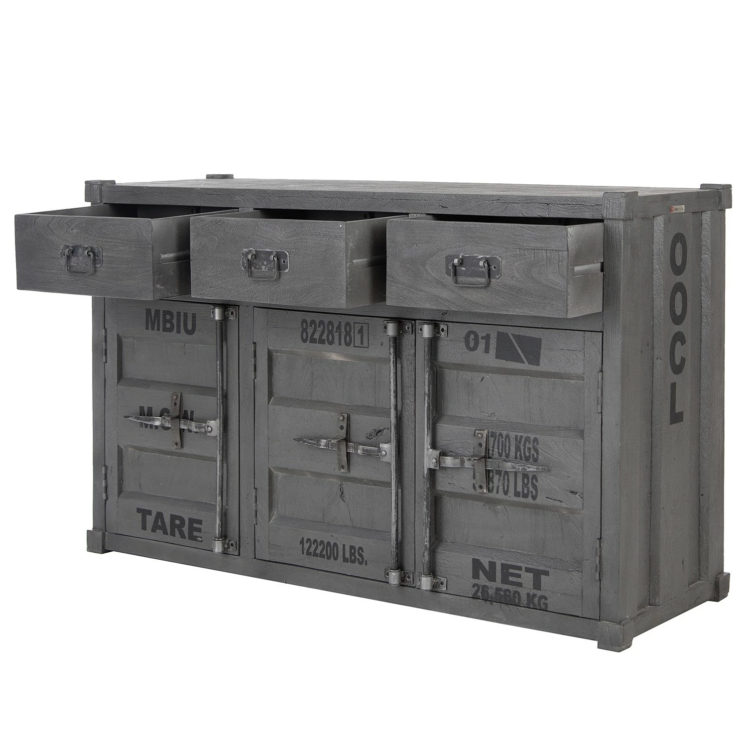 Wolf-Möbel Sideboard Container - Akazie Grau 10 Wolf-Möbel Sideboard Container - Akazie Grau – Bild 8