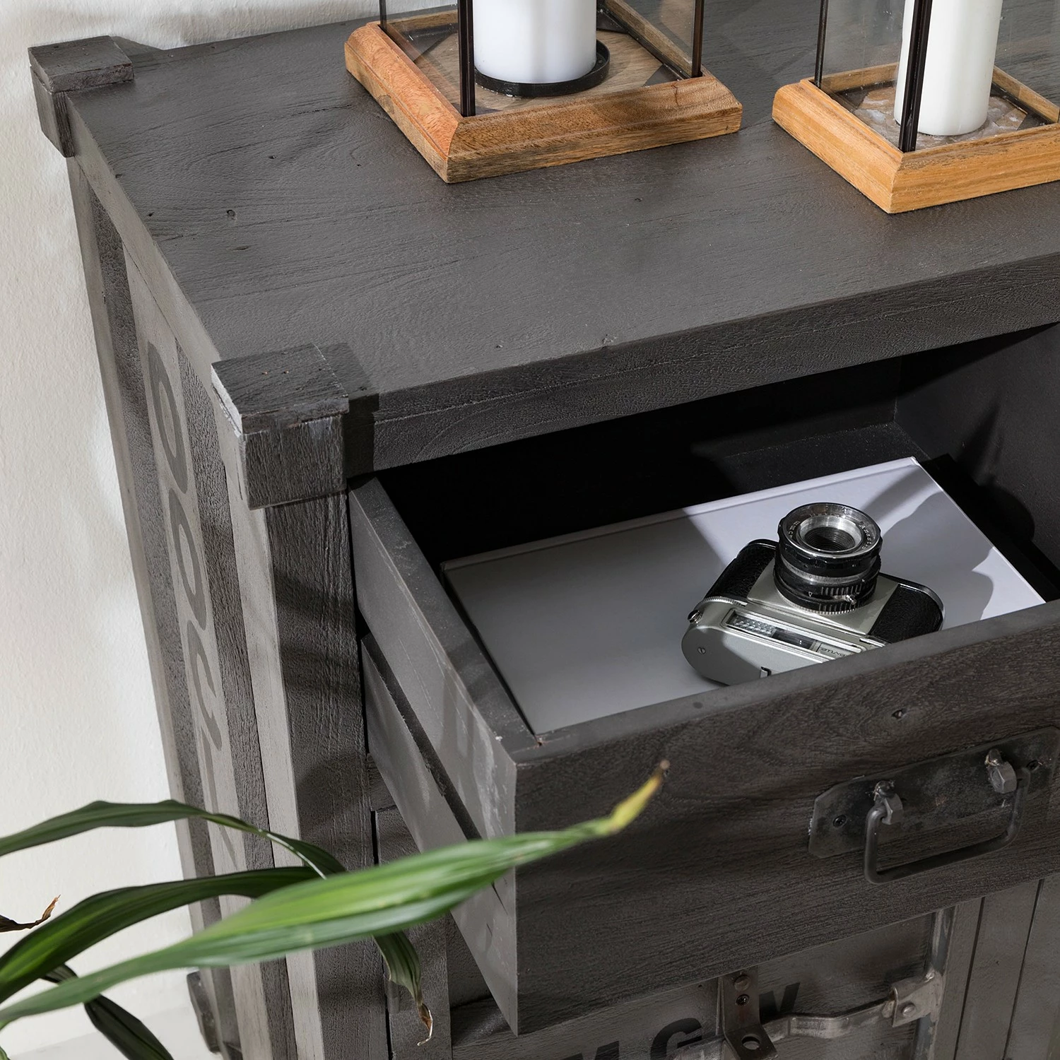 Wolf-Möbel Sideboard Container - Akazie Grau 7 Wolf-Möbel Sideboard Container - Akazie Grau – Bild 5