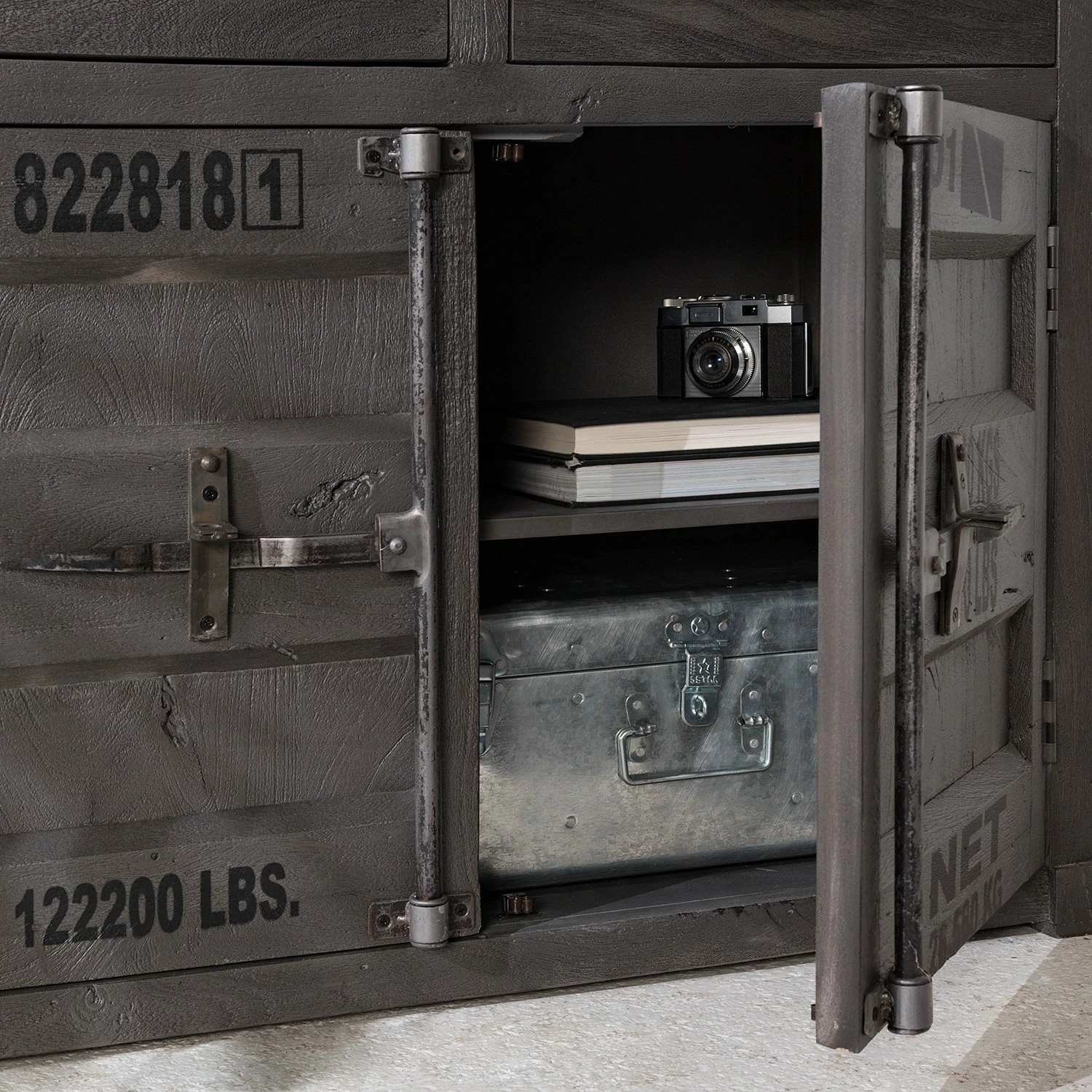 Wolf-Möbel Sideboard Container - Akazie Grau 9 Wolf-Möbel Sideboard Container - Akazie Grau – Bild 7