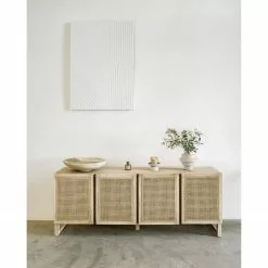 Loftscape Sideboard Risley - Mindi massiv / Rattan -Büromöbel Verkaufsgeschäft 1000282685 210729 06153000015 MOOD DETAILS P000000001000282685 mood