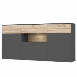 Loftscape Sideboard Corey - Inkl. Beleuchtung - Eiche Dekor / Grau