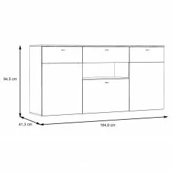 Loftscape Sideboard Corey - Inkl. Beleuchtung - Eiche Dekor / Grau 18 Loftscape Sideboard Corey - Inkl. Beleuchtung - Eiche Dekor / Grau -Büromöbel Verkaufsgeschäft 1000282740 211109 144351000547 SKETCH DETAILS P000000001000282740 sketch