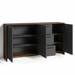 Fredriks Sideboard Edgeworth - Altholz Dekor / Anthrazit -Büromöbel Verkaufsgeschäft 1000283869 210805 14244600354 DETAILS P000000001000283869