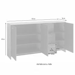 Fredriks Sideboard Edgeworth - Altholz Dekor / Anthrazit -Büromöbel Verkaufsgeschäft 1000283869 210805 14244600357 SKETCH DETAILS P000000001000283869 sketch