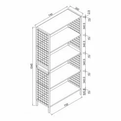 Red Living Regal Welford - Braun / Schwarz -Büromöbel Verkaufsgeschäft 1000283952 220401 500 SKETCH DETAILS P000000001000283952 sketch