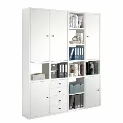 Fredriks Aktenschrank-Kombination Emporio II - Lack Weiß