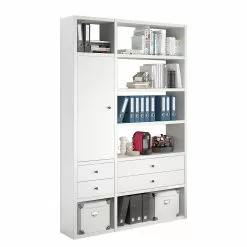 Fredriks Aktenregal-Kombination Emporio IV - Lack Weiß