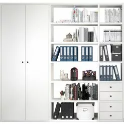 Fredriks Aktenregal-Kombination Emporio III - Lack Weiß -Büromöbel Verkaufsgeschäft 1000284221 211012 16544700075 DETAILS P000000001000284221