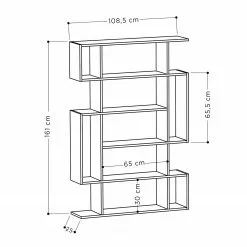 Red Living Regal Rioca - Eiche Sonoma Dekor / Anthrazit -Büromöbel Verkaufsgeschäft 1000284333 210809 06082800048 SKETCH DETAILS P000000001000284333 sketch