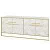 Loftscape Sideboard Pisek - Metall - Marmor Weiß Dekor / Gold -Büromöbel Verkaufsgeschäft 1000284400 210809 06093100200 IMAGE P000000001000284400