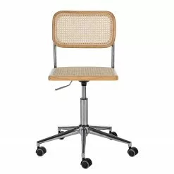 Mørteens Bürostuhl Ramon - Rattan / Buche massiv / Stahl - Beige / Buche / Chrom -Büromöbel Verkaufsgeschäft 1000285156 220524 030 DETAILS P000000001000285156