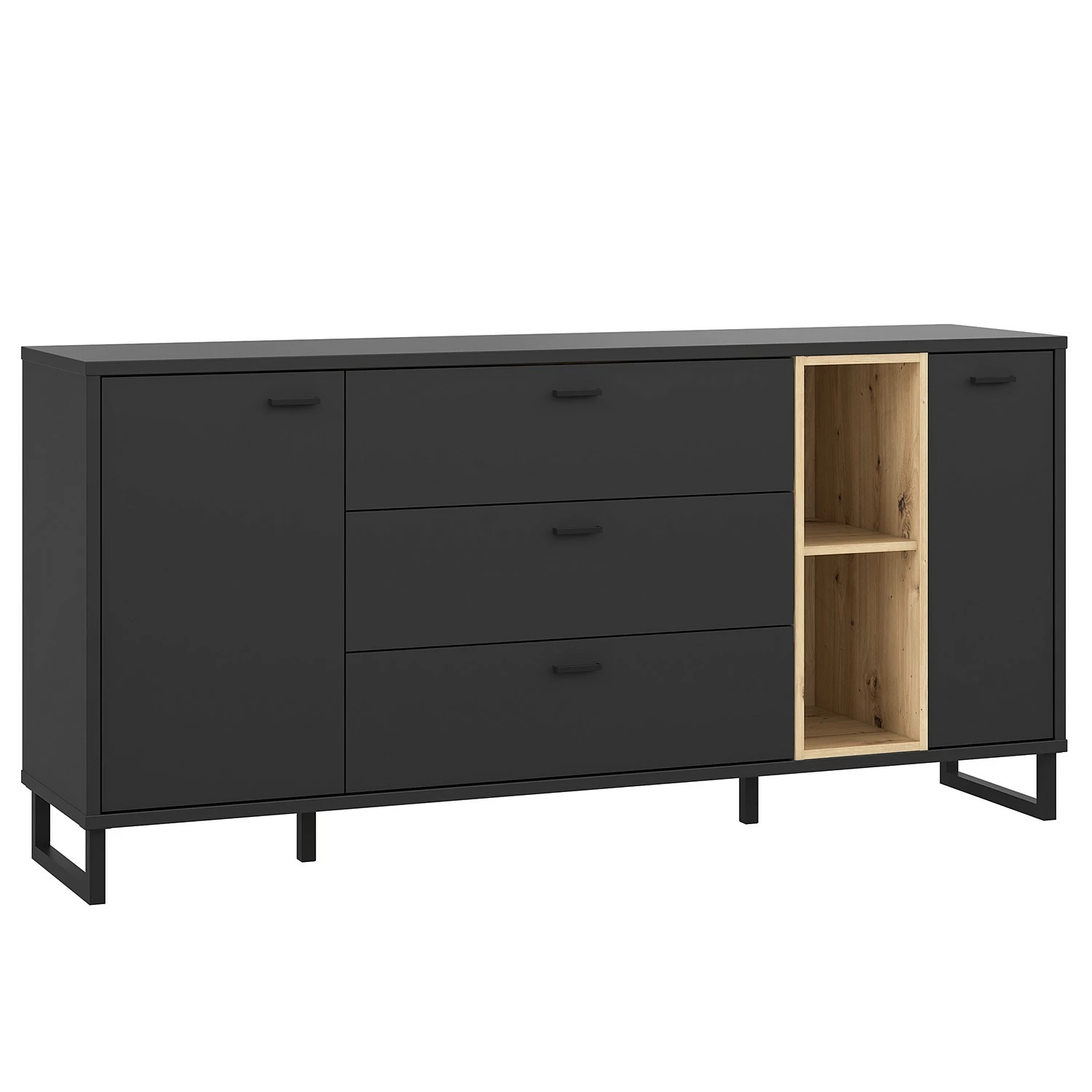 Loftscape Sideboard Mazzo - Schwarz / Eiche Artisan Dekor 8 Loftscape Sideboard Mazzo - Schwarz / Eiche Artisan Dekor – Bild 6