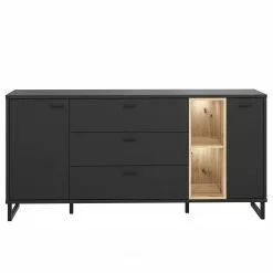 Loftscape Sideboard Mazzo - Schwarz / Eiche Artisan Dekor 21 Loftscape Sideboard Mazzo - Schwarz / Eiche Artisan Dekor -Büromöbel Verkaufsgeschäft 1000285799 210819 12212500043 DETAILS P000000001000285799