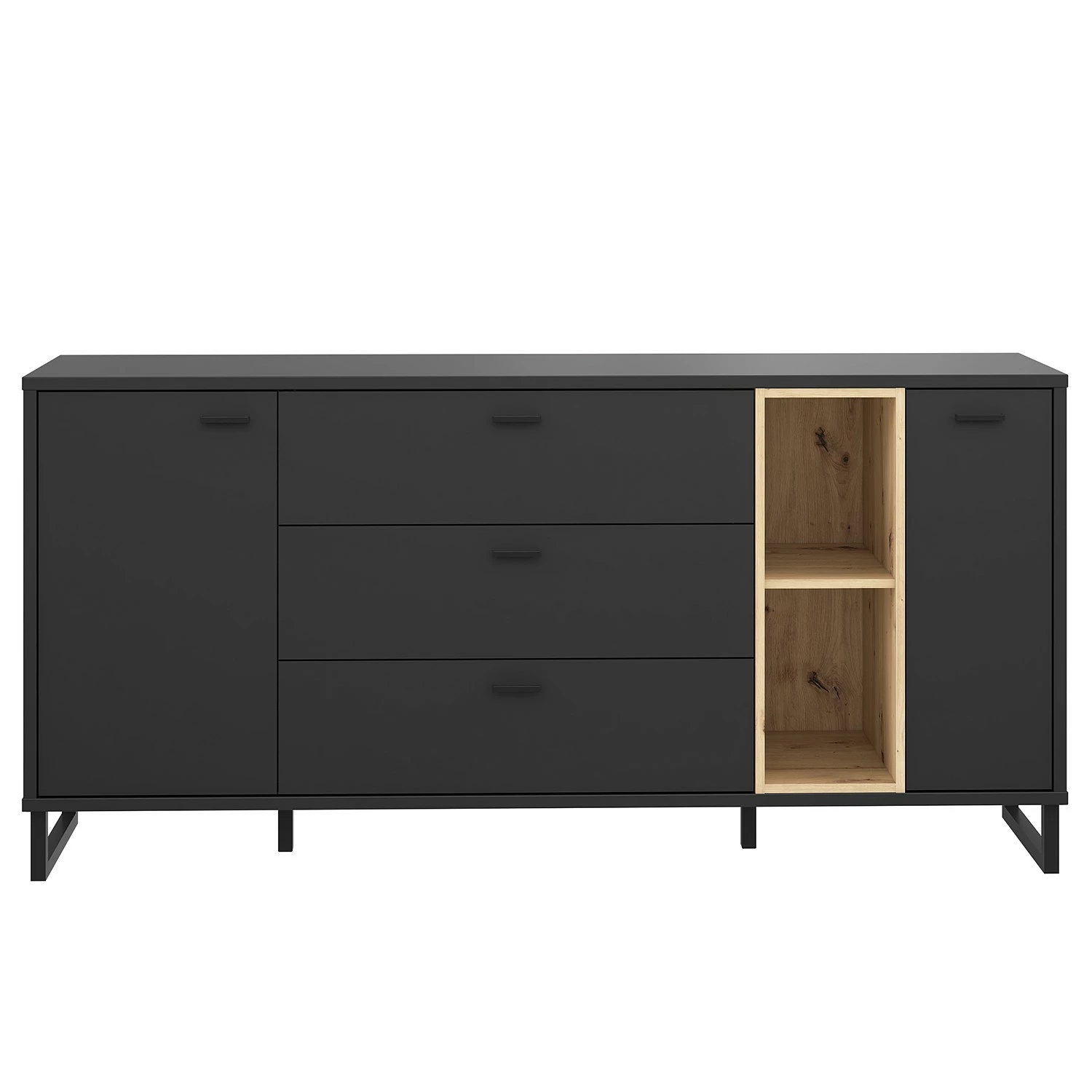 Loftscape Sideboard Mazzo - Schwarz / Eiche Artisan Dekor 10 Loftscape Sideboard Mazzo - Schwarz / Eiche Artisan Dekor – Bild 8