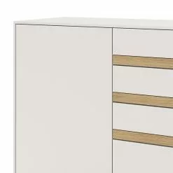 GWINNER Sideboard Calea III - Echtholzfurnier - Matt Weiß / Eiche -Büromöbel Verkaufsgeschäft 1000285832 211117 160124000111 DETAILS P000000001000285832