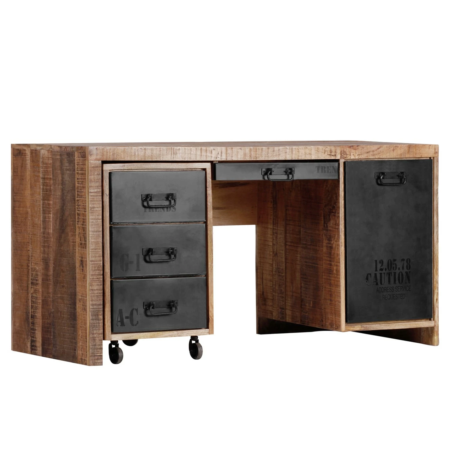 Red Living Büroset Washington (2-teilig) - Mango massiv / Eisen - Mango / Anthrazit 3 Red Living Büroset Washington (2-teilig) - Mango massiv / Eisen - Mango / Anthrazit