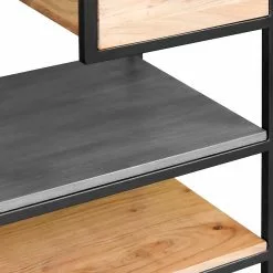 Ars manufacti Regal Conjo II - Akazie massiv / Eisen - Akazie / Schwarz -Büromöbel Verkaufsgeschäft 1000287810 220517 034 DETAILS P000000001000287810