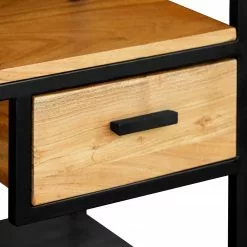 Ars manufacti Regal Conjo II - Akazie massiv / Eisen - Akazie / Schwarz -Büromöbel Verkaufsgeschäft 1000287810 220517 035 DETAILS P000000001000287810