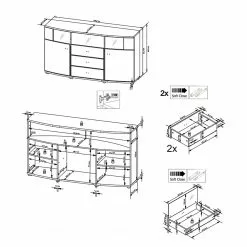 Loftscape Sideboard Intento II - Hochglanz Weiß / Anthrazit 21 Loftscape Sideboard Intento II - Hochglanz Weiß / Anthrazit -Büromöbel Verkaufsgeschäft 1000288166 210827 12095400018 SKETCH DETAILS P000000001000288166 sketch