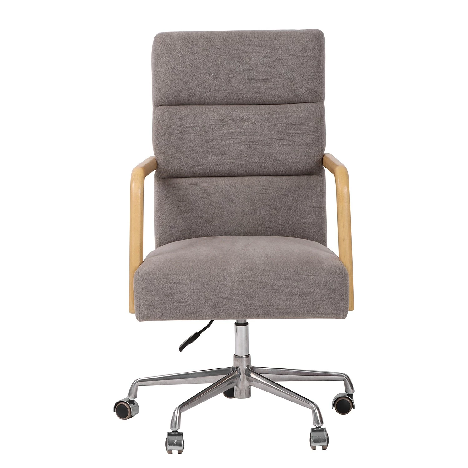 Mørteens Chefsessel Capel - Webstoff / Eiche massiv / Metall - Braungrau / Eiche Hell / Silber 4 Mørteens Chefsessel Capel - Webstoff / Eiche massiv / Metall - Braungrau / Eiche Hell / Silber – Bild 2