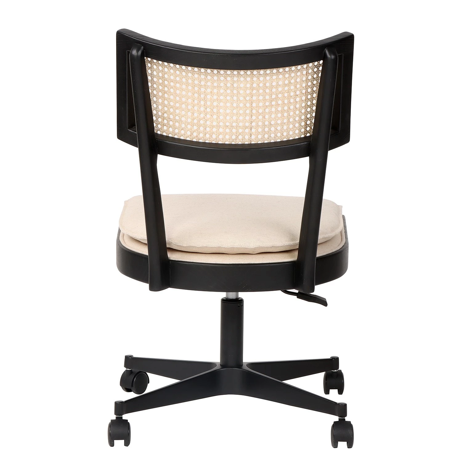 Mørteens Bürostuhl Davik - Webstoff / Esche massiv / Rattan - Creme / Esche Schwarz / Schwarz 7 Mørteens Bürostuhl Davik - Webstoff / Esche massiv / Rattan - Creme / Esche Schwarz / Schwarz – Bild 5