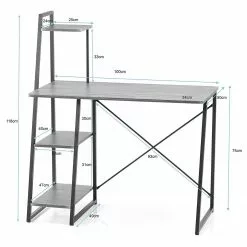 FLHF Schreibtisch-Kombination Ren - Ahorn Dekor Dunkel -Büromöbel Verkaufsgeschäft 1000288998 210902 09115900133 SKETCH DETAILS P000000001000288998 sketch