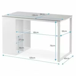 FLHF Schreibtisch Arsen - Eiche Dekor / Weiß -Büromöbel Verkaufsgeschäft 1000289003 210902 09120100174 SKETCH DETAILS P000000001000289003 sketch