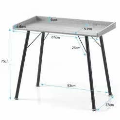 FLHF Schreibtisch Fey - Eiche Dekor / Schwarz -Büromöbel Verkaufsgeschäft 1000289009 210902 09120300226 SKETCH DETAILS P000000001000289009 sketch