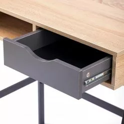 FLHF Schreibtisch Ins - Eiche Dekor / Schwarz -Büromöbel Verkaufsgeschäft 1000289010 210902 09120300232 DETAILS P000000001000289010