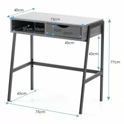 FLHF Schreibtisch Ins - Eiche Dekor / Schwarz -Büromöbel Verkaufsgeschäft 1000289010 210902 09120300236 SKETCH DETAILS P000000001000289010 sketch