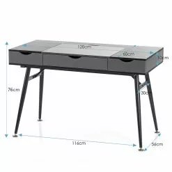 FLHF Schreibtisch Aryn - Anthrazit / Walnuss 24 FLHF Schreibtisch Aryn - Anthrazit / Walnuss -Büromöbel Verkaufsgeschäft 1000289011 210902 09120400247 SKETCH DETAILS P000000001000289011 sketch