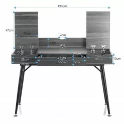 FLHF Schreibtisch Aryn - Anthrazit / Walnuss 25 FLHF Schreibtisch Aryn - Anthrazit / Walnuss -Büromöbel Verkaufsgeschäft 1000289011 210902 09120400248 SKETCH DETAILS P000000001000289011 sketch