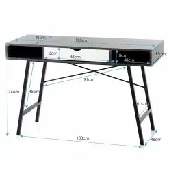 FLHF Schreibtisch Kayl - Ahorn Dekor Dunkel -Büromöbel Verkaufsgeschäft 1000289012 210902 09120400257 SKETCH DETAILS P000000001000289012 sketch