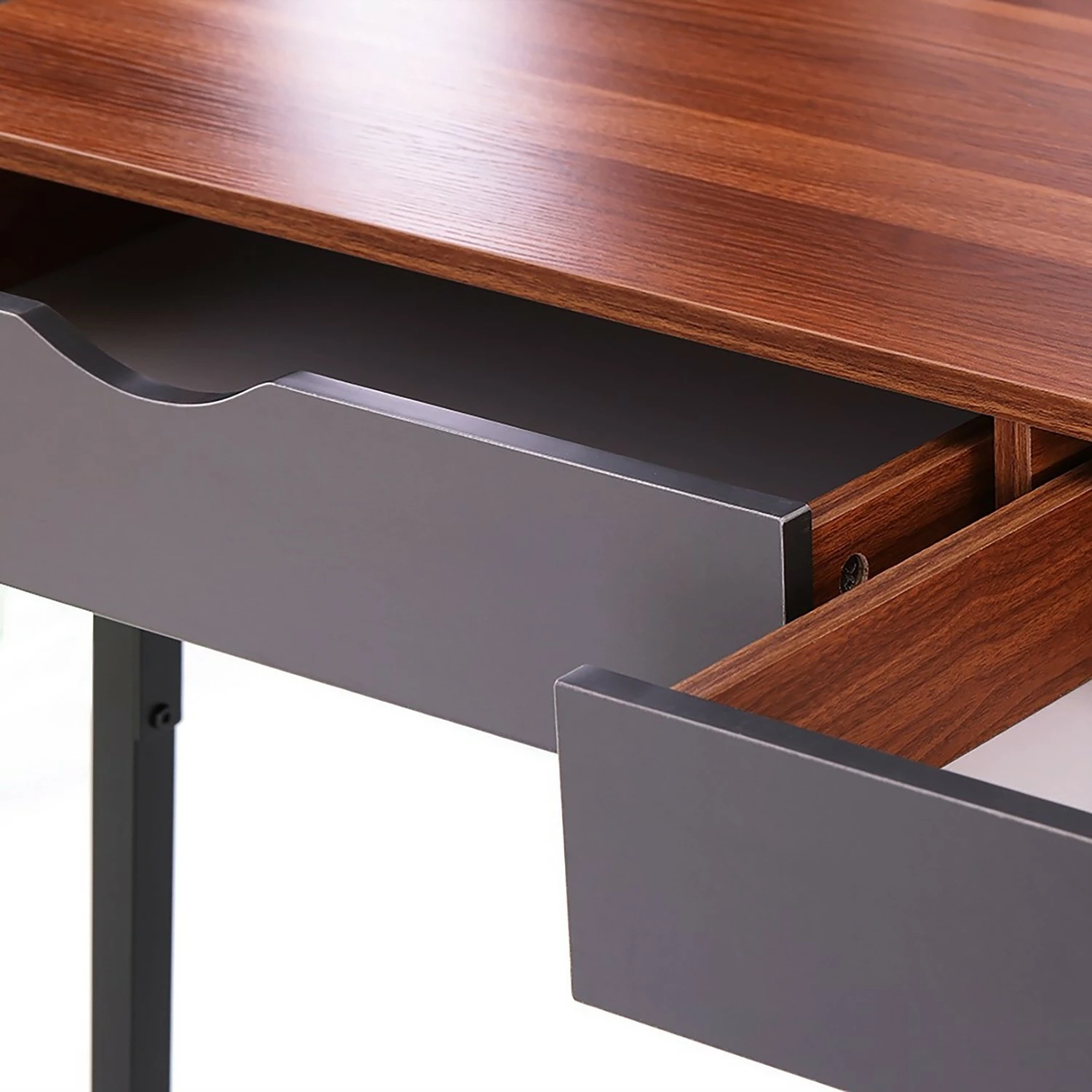 FLHF Schreibtisch Olm - Walnuss Dekor 7 FLHF Schreibtisch Olm - Walnuss Dekor – Bild 5