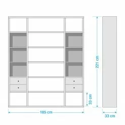 Fredriks Aktenregal-Kombination Emporio VI - Hochglanz Weiß 7 Fredriks Aktenregal-Kombination Emporio VI - Hochglanz Weiß -Büromöbel Verkaufsgeschäft 1000289373 211012 154209000547 SKETCH DETAILS P000000001000289373 sketch