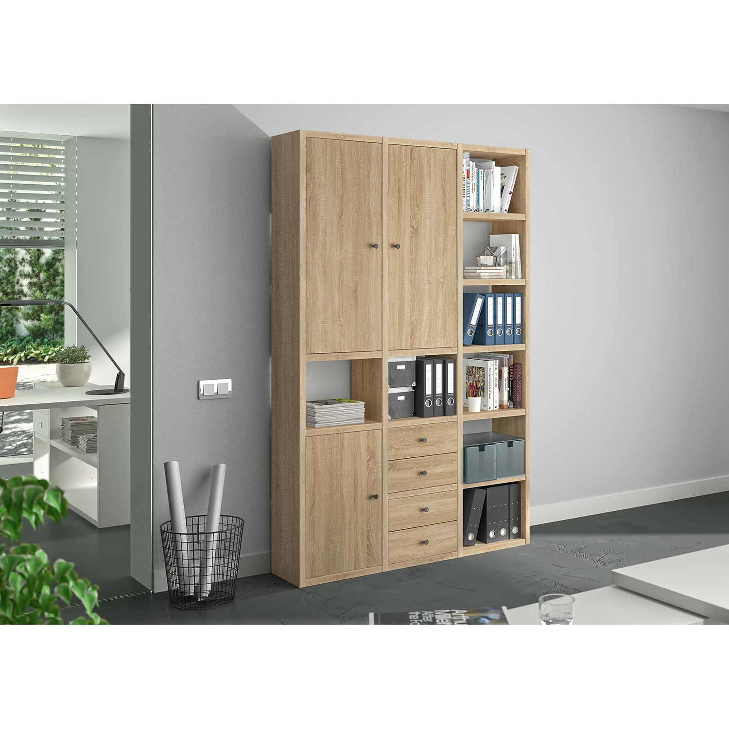 Fredriks Aktenschrank-Kombination Emporio - Eiche Sonoma Dekor 4 Fredriks Aktenschrank-Kombination Emporio - Eiche Sonoma Dekor – Bild 2