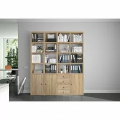 Fredriks Aktenregal-Kombination Emporio VIII - Eiche Sonoma Dekor -Büromöbel Verkaufsgeschäft 1000289388 210914 13473700143 MOOD DETAILS P000000001000289388 mood