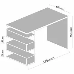 Fredriks Schreibtisch Snape - Weiß 7 Fredriks Schreibtisch Snape - Weiß -Büromöbel Verkaufsgeschäft 1000289487 210908 14360600012 SKETCH DETAILS P000000001000289487 sketch