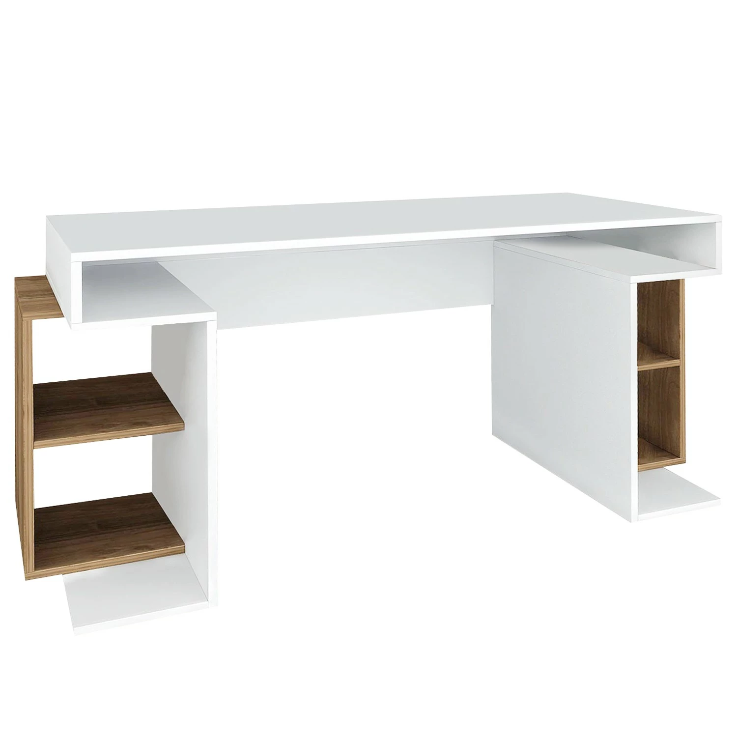 Fredriks Schreibtisch Mountain - Walnuss Dekor / Weiß 3 Fredriks Schreibtisch Mountain - Walnuss Dekor / Weiß