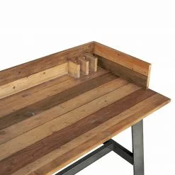 Ars manufacti Schreibtisch Tamati III - Pinie massiv / Edelstahl - Pinie / Schwarz -Büromöbel Verkaufsgeschäft 1000291180 220610 045 DETAILS P000000001000291180