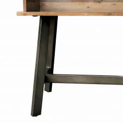 Ars manufacti Schreibtisch Tamati III - Pinie massiv / Edelstahl - Pinie / Schwarz -Büromöbel Verkaufsgeschäft 1000291180 220610 050 DETAILS P000000001000291180