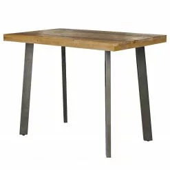 Ars manufacti Schreibtisch Tamati II - Pinie massiv / Edelstahl - Pinie / Schwarz