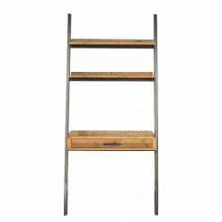 Ars manufacti Wandschreibtisch Tamati - Pinie massiv / Edelstahl - Pinie / Schwarz -Büromöbel Verkaufsgeschäft 1000291189 220610 035 DETAILS P000000001000291189