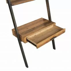 Ars manufacti Wandschreibtisch Tamati - Pinie massiv / Edelstahl - Pinie / Schwarz -Büromöbel Verkaufsgeschäft 1000291189 220610 055 DETAILS P000000001000291189