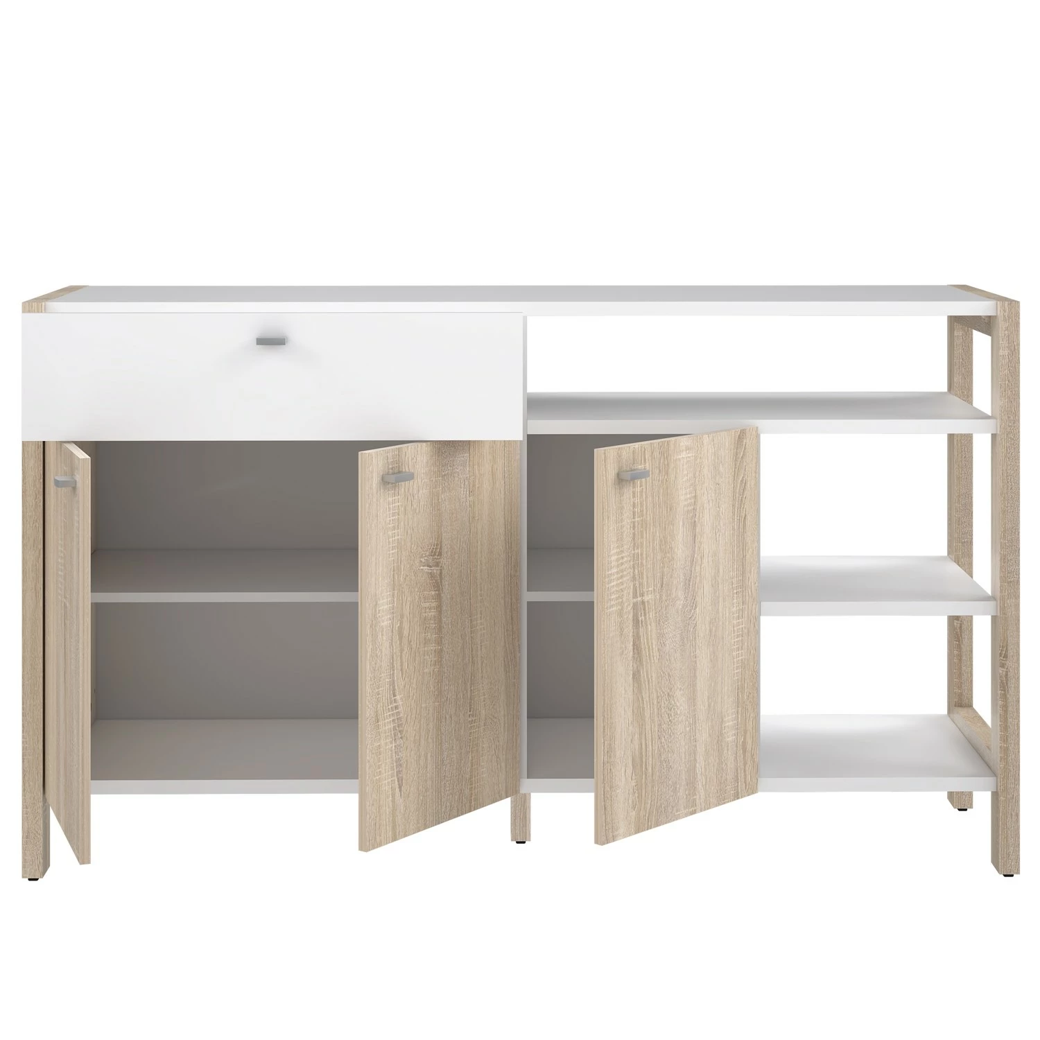 Fredriks Büroset Holvik (4-teilig) - Eiche Sonoma Dekor / Weiß 5 Fredriks Büroset Holvik (4-teilig) - Eiche Sonoma Dekor / Weiß – Bild 3